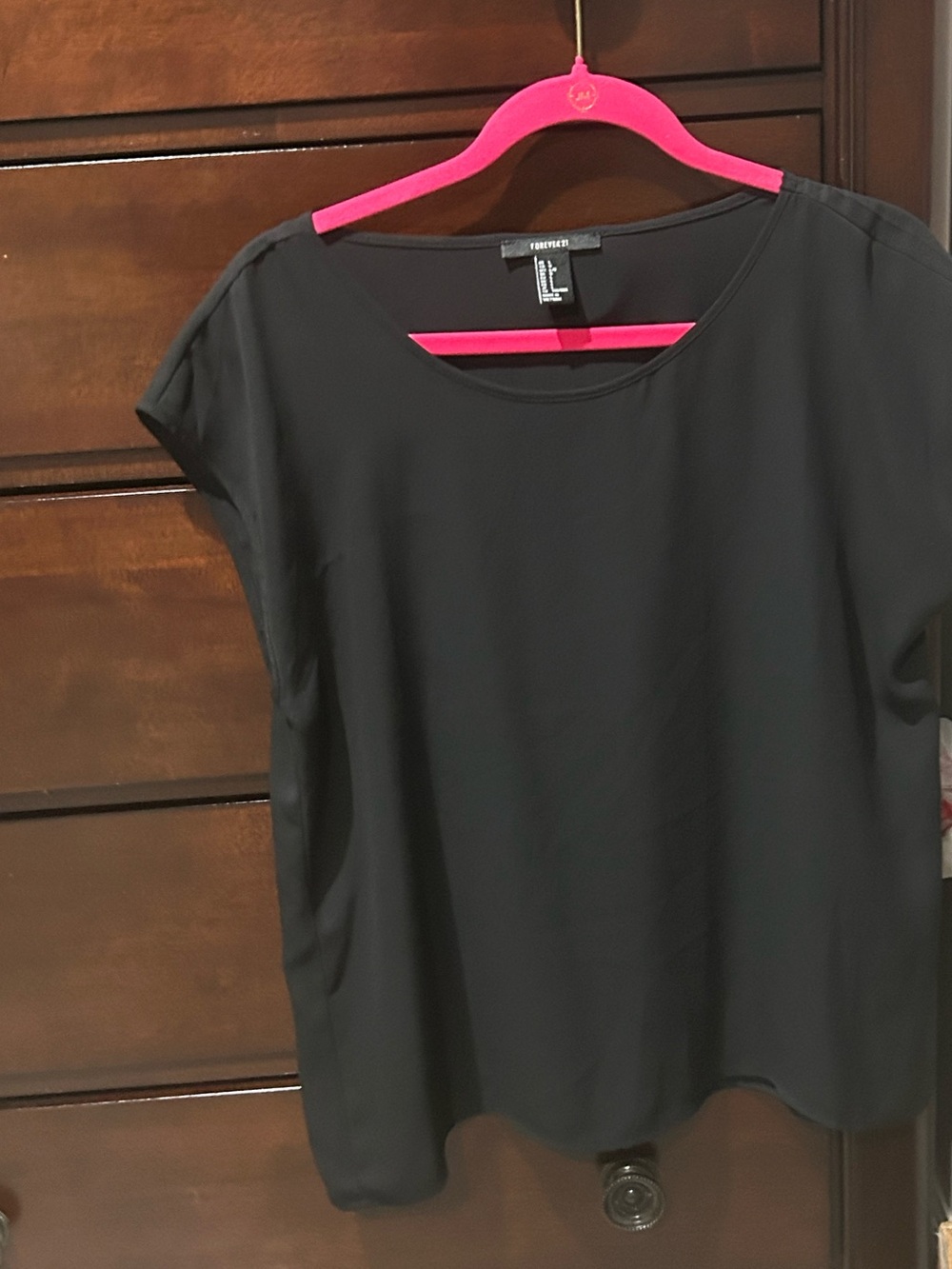 Forever 21 Black Women's Short-Sleeve Blouse